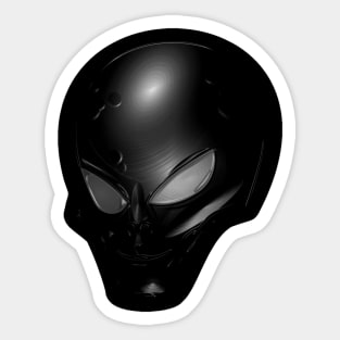 Black Alien Creature Sticker